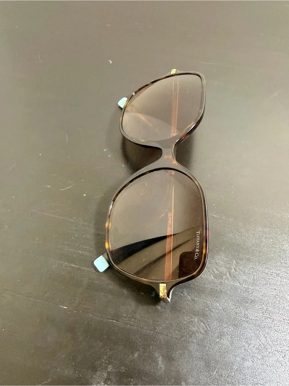 Tiffany & Co. TF 4191 Tortoise & Gold Square Sunglasses Brown Gradient 57mm